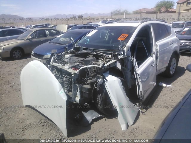 2T3DFREV5DW082575 - 2013 TOYOTA RAV4 LIMITED WHITE photo 2