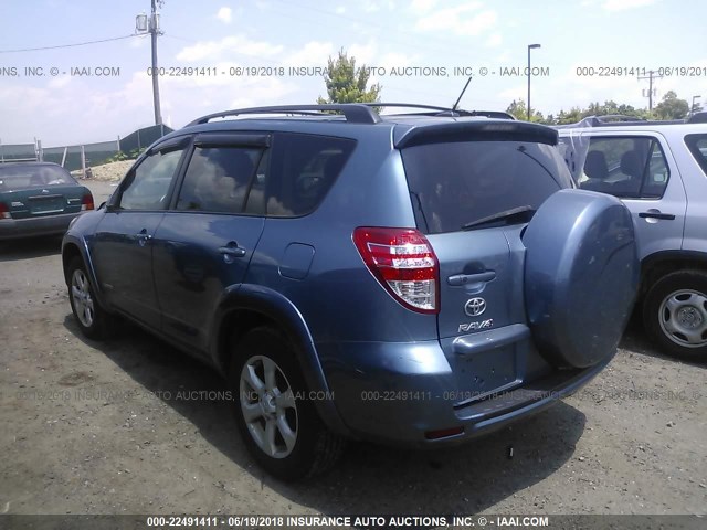 2T3DK4DV7BW041443 - 2011 TOYOTA RAV4 LIMITED BLUE photo 3