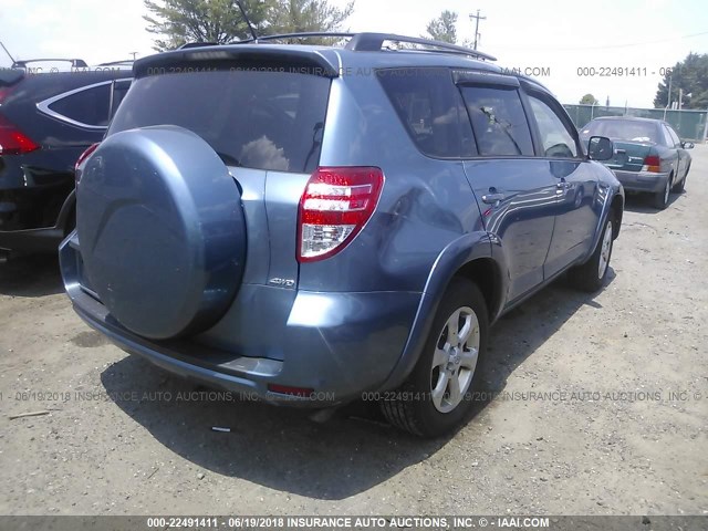 2T3DK4DV7BW041443 - 2011 TOYOTA RAV4 LIMITED BLUE photo 4