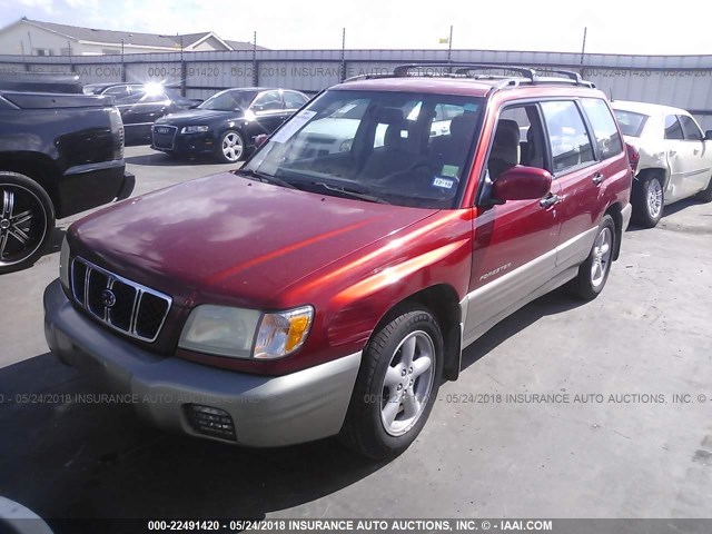 JF1SF65501H745595 - 2001 SUBARU FORESTER S RED photo 2