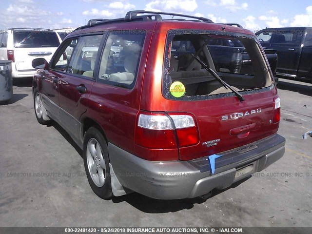 JF1SF65501H745595 - 2001 SUBARU FORESTER S RED photo 3