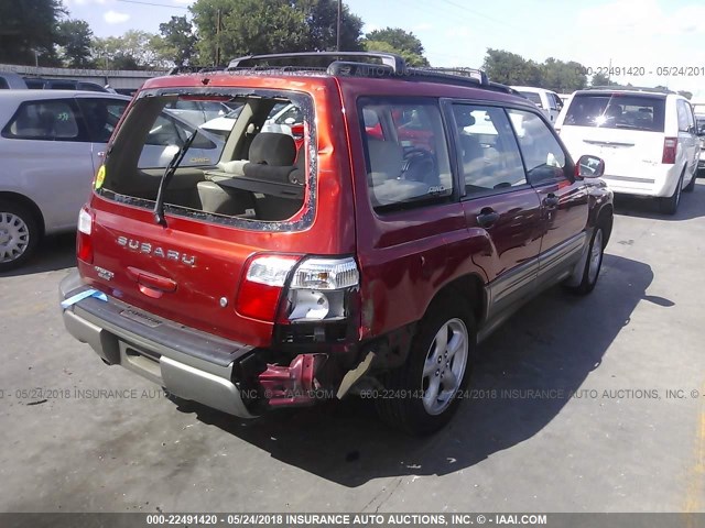 JF1SF65501H745595 - 2001 SUBARU FORESTER S RED photo 4