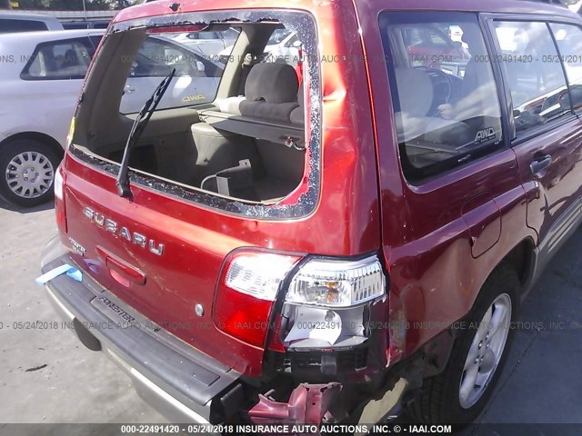 JF1SF65501H745595 - 2001 SUBARU FORESTER S RED photo 6