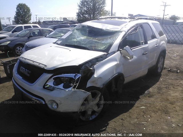 1GKEV33788J235063 - 2008 GMC ACADIA SLT-2 WHITE photo 2