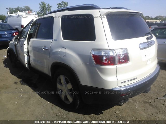 1GKEV33788J235063 - 2008 GMC ACADIA SLT-2 WHITE photo 3