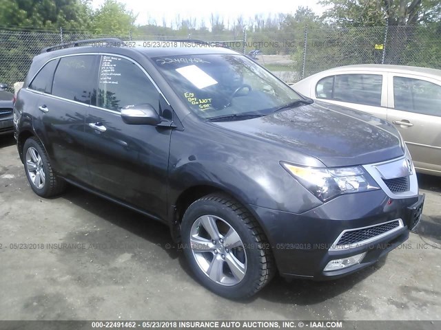2HNYD2H43CH527101 - 2012 ACURA MDX TECHNOLOGY GRAY photo 1
