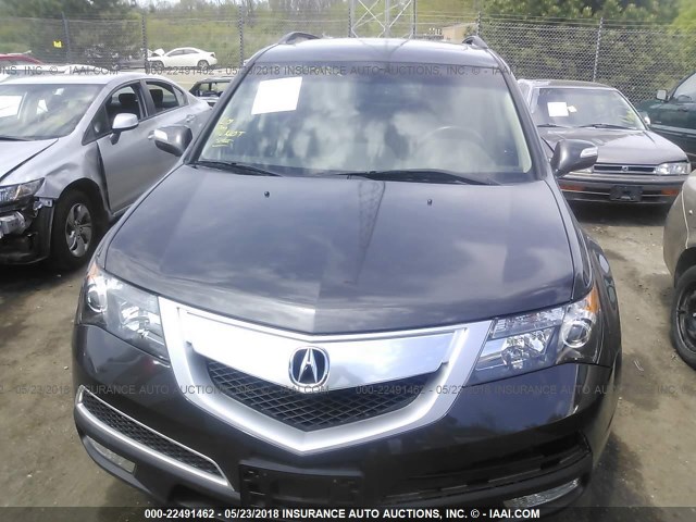 2HNYD2H43CH527101 - 2012 ACURA MDX TECHNOLOGY GRAY photo 6