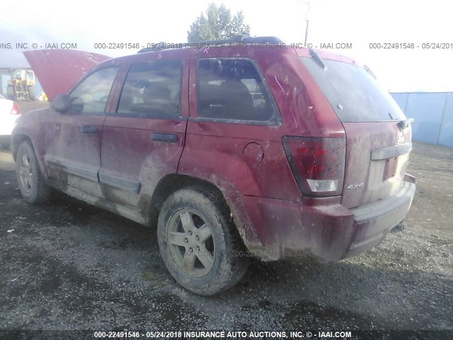1J8GR48K05C662645 - 2005 JEEP GRAND CHEROKEE LAREDO/COLUMBIA/FREEDOM 红色 照片 3