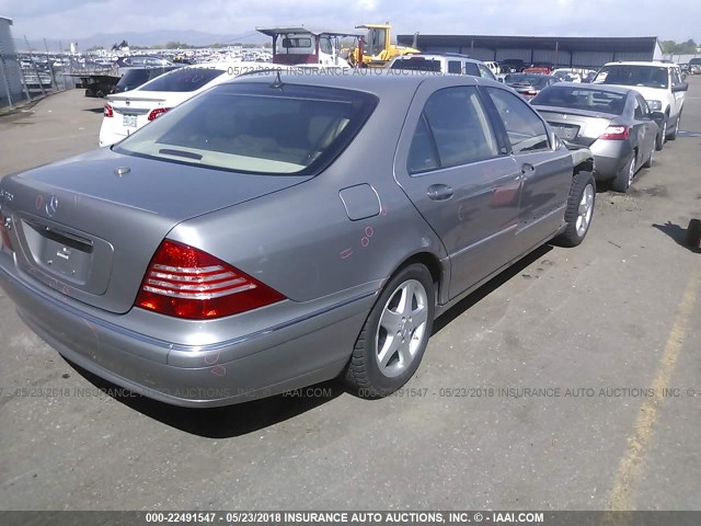 WDBNG70J14A388745 - 2004 MERCEDES-BENZ S 430 SILVER photo 4