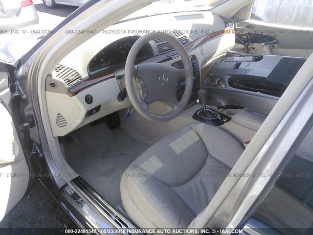 WDBNG70J14A388745 - 2004 MERCEDES-BENZ S 430 SILVER photo 5