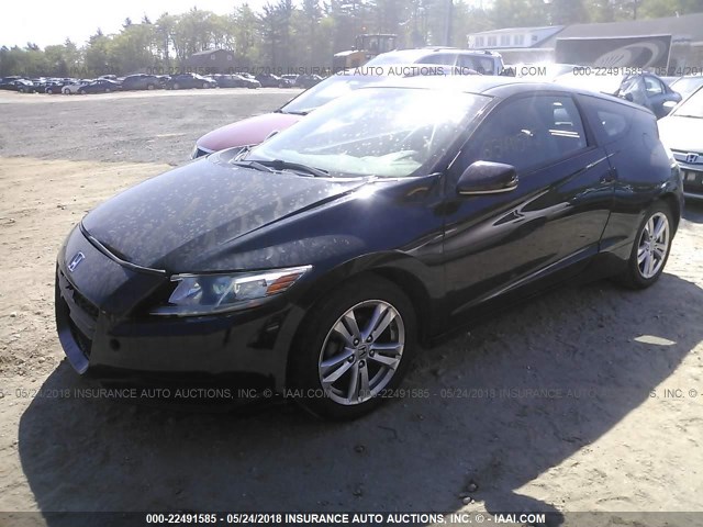 JHMZF1D4XBS006144 - 2011 HONDA CR-Z BLACK photo 2