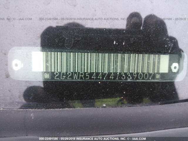 2G2WR544741339007 - 2004 PONTIAC GRAND PRIX GTP SILVER photo 9