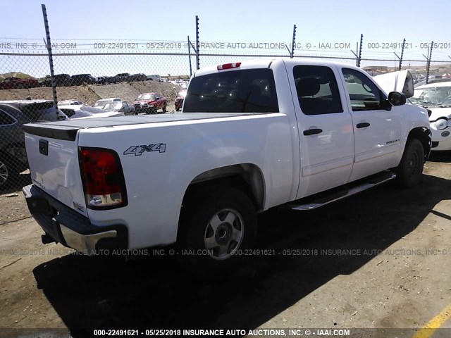 3GTEK13J98G264190 - 2008 GMC SIERRA K1500 WHITE photo 4