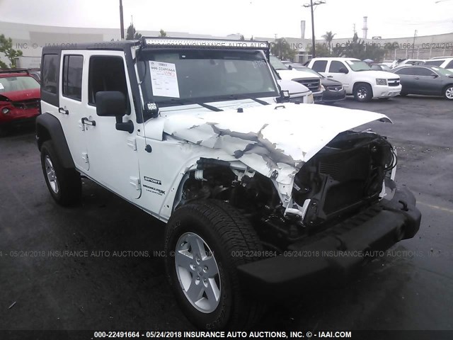 1C4BJWDG7JL807938 - 2018 JEEP WRANGLER UNLIMITE SPORT WHITE photo 1