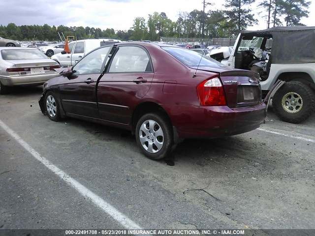 KNAFE121165354707 - 2006 KIA NEW SPECTRA LX/EX BURGUNDY photo 3