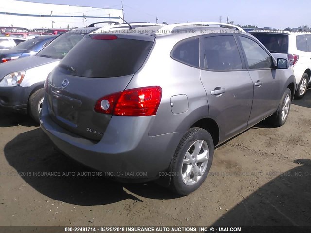 JN8AS58V48W401382 - 2008 NISSAN ROGUE S/SL GRAY photo 4