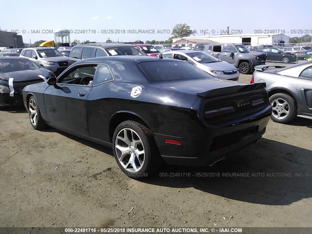 2C3CDZAG6GH345738 - 2016 DODGE CHALLENGER SXT BLACK photo 3