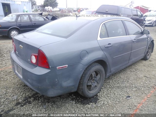 1G1ZG57BX8F172030 - 2008 CHEVROLET MALIBU LS GRAY photo 4