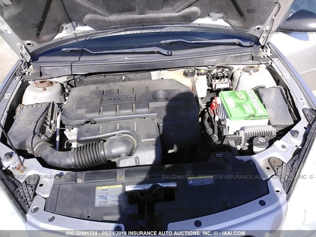 1G2ZF58B174270516 - 2007 PONTIAC G6 VALUE LEADER/BASE SILVER photo 10