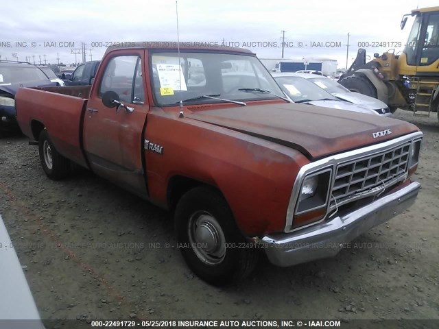 1B7FD14E2BS116639 - 1981 DODGE D-SERIES D150 RED photo 1