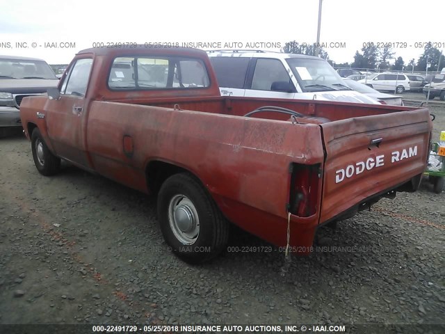 1B7FD14E2BS116639 - 1981 DODGE D-SERIES D150 RED photo 3