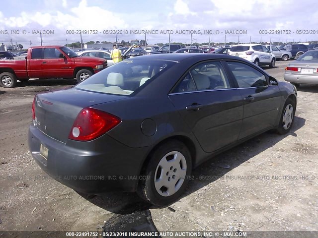 1G2ZF58B474209595 - 2007 PONTIAC G6 VALUE LEADER/BASE GRAY photo 4