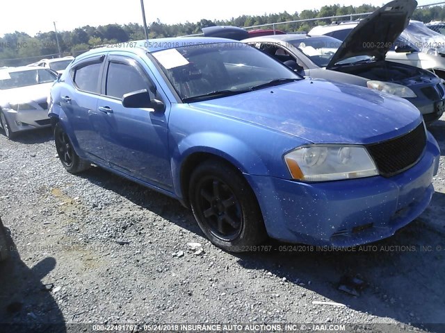 1B3LC56K38N575347 - 2008 DODGE AVENGER SXT BLUE photo 1