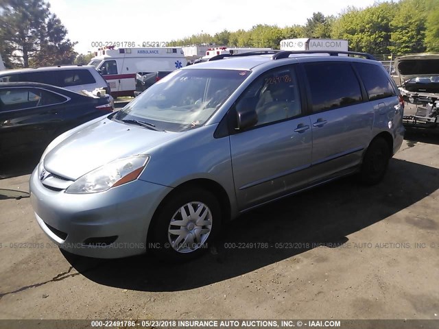 5TDZK23C37S097849 - 2007 TOYOTA SIENNA CE/LE BLUE photo 2