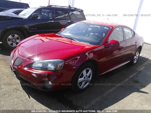 2G2WP552081155634 - 2008 PONTIAC GRAND PRIX RED photo 2