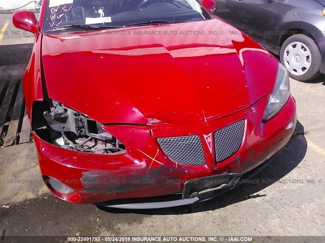 2G2WP552081155634 - 2008 PONTIAC GRAND PRIX RED photo 6