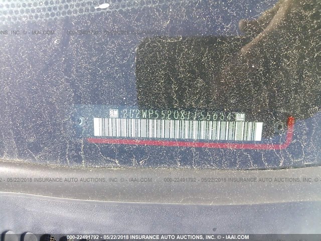 2G2WP552081155634 - 2008 PONTIAC GRAND PRIX RED photo 9