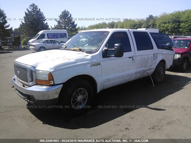 1FMNU40F0YEE49579 - 2000 FORD EXCURSION XLT WHITE photo 2