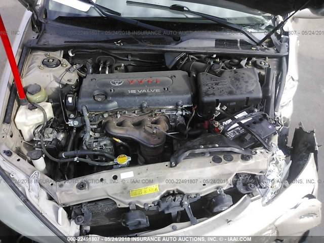 4T1BE32K35U413326 - 2005 TOYOTA CAMRY LE/XLE/SE 金色 照片 10
