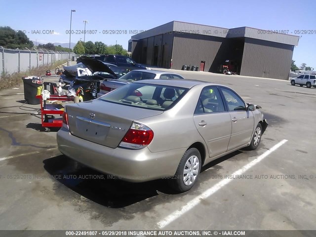4T1BE32K35U413326 - 2005 TOYOTA CAMRY LE/XLE/SE 金色 照片 4