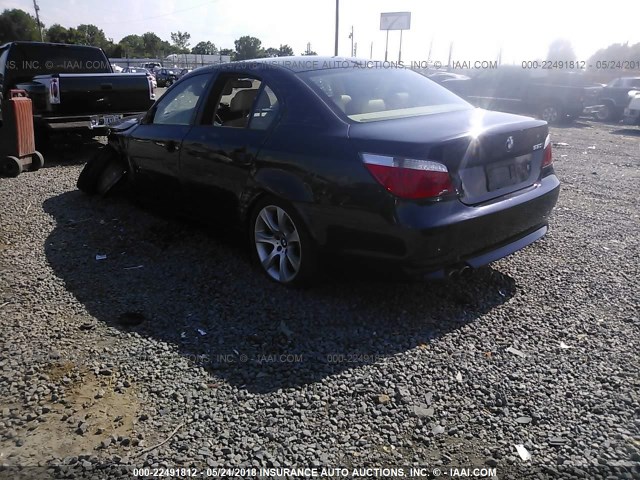 WBANB53507CP03916 - 2007 BMW 550 I BLUE photo 3