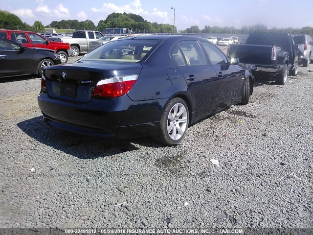 WBANB53507CP03916 - 2007 BMW 550 I BLUE photo 4