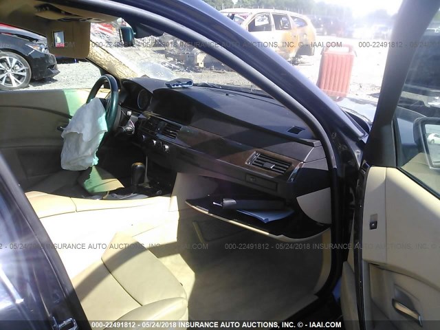 WBANB53507CP03916 - 2007 BMW 550 I BLUE photo 5