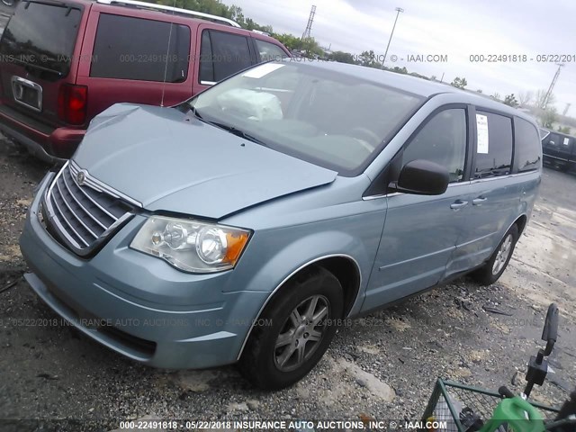 2A4RR2D19AR391890 - 2010 CHRYSLER TOWN & COUNTRY LX Light Blue photo 2