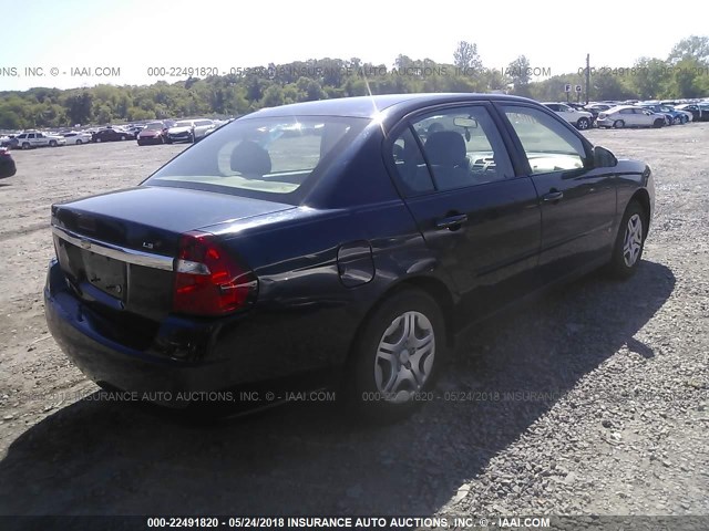 1G1ZS51F36F105616 - 2006 CHEVROLET MALIBU LS 蓝色 照片 4