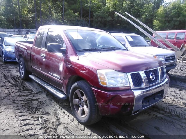 1N6BA06A36N519235 - 2006 NISSAN TITAN XE/SE/LE BURGUNDY photo 1