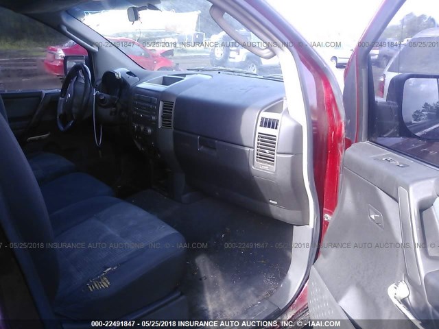 1N6BA06A36N519235 - 2006 NISSAN TITAN XE/SE/LE BURGUNDY photo 5