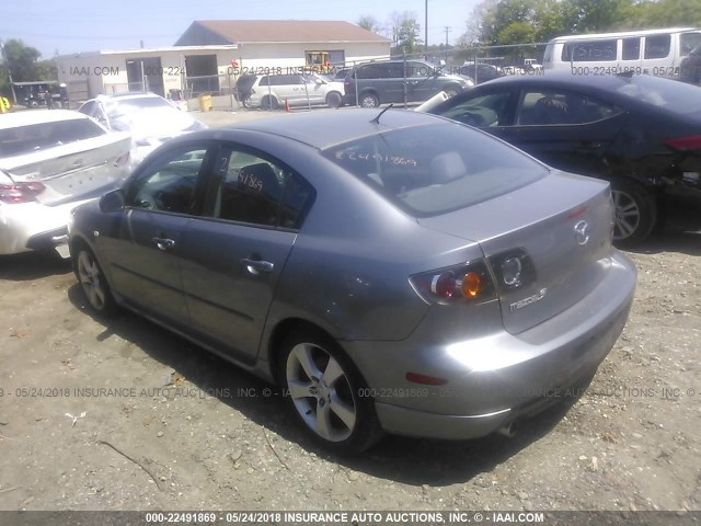 JM1BK323451235630 - 2005 MAZDA 3 S GRAY photo 3