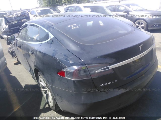 5YJSA1E26HF196500 - 2017 TESLA MODEL S 黑色 照片 3