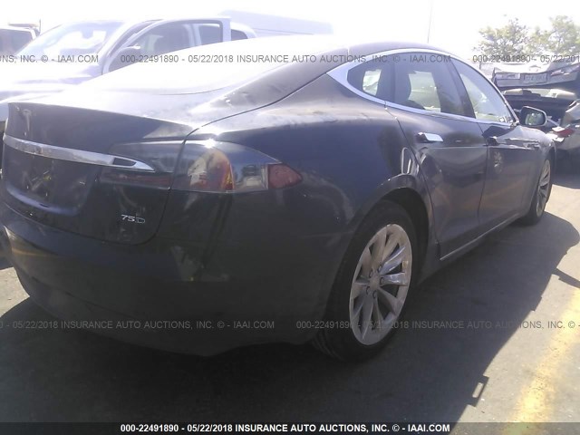5YJSA1E26HF196500 - 2017 TESLA MODEL S 黑色 照片 4