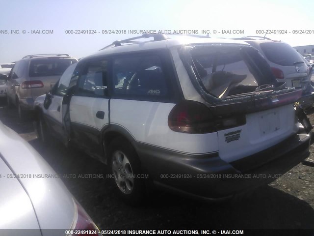 4S3BG6854X7615272 - 1999 SUBARU LEGACY OUTBACK/SSV/LIMITED/30TH WHITE photo 3