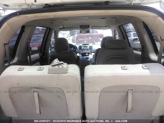 KNDMB133496300609 - 2009 KIA SEDONA WHITE photo 8