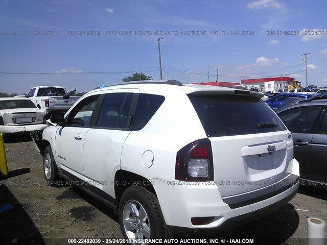 1C4NJCBA3FD284509 - 2015 JEEP COMPASS SPORT WHITE photo 3