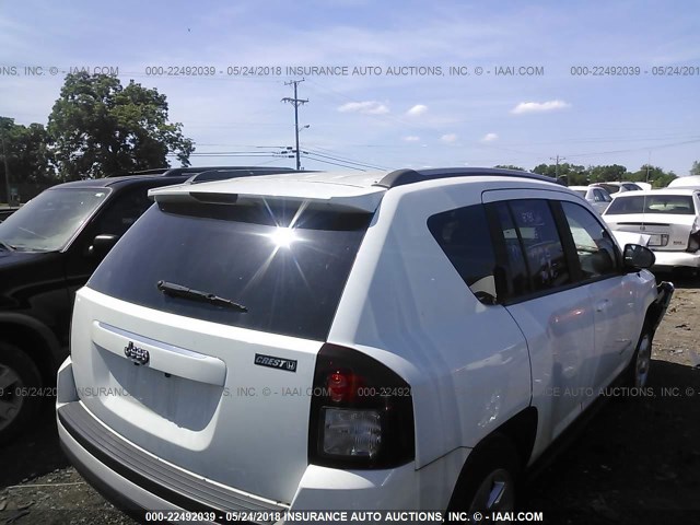 1C4NJCBA3FD284509 - 2015 JEEP COMPASS SPORT WHITE photo 4