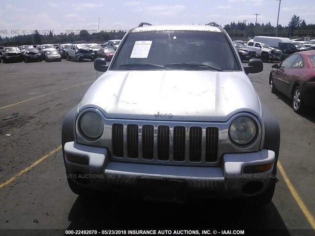 1J4GK48K72W164460 - 2002 JEEP LIBERTY SPORT SILVER photo 6