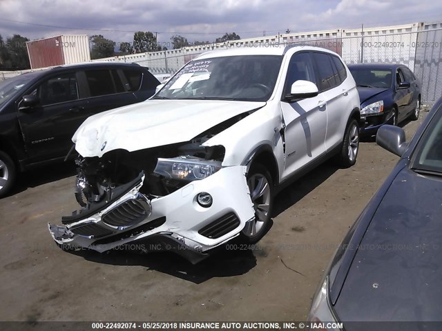 5UXWX9C5XG0D85967 - 2016 BMW X3 XDRIVE28I WHITE photo 2